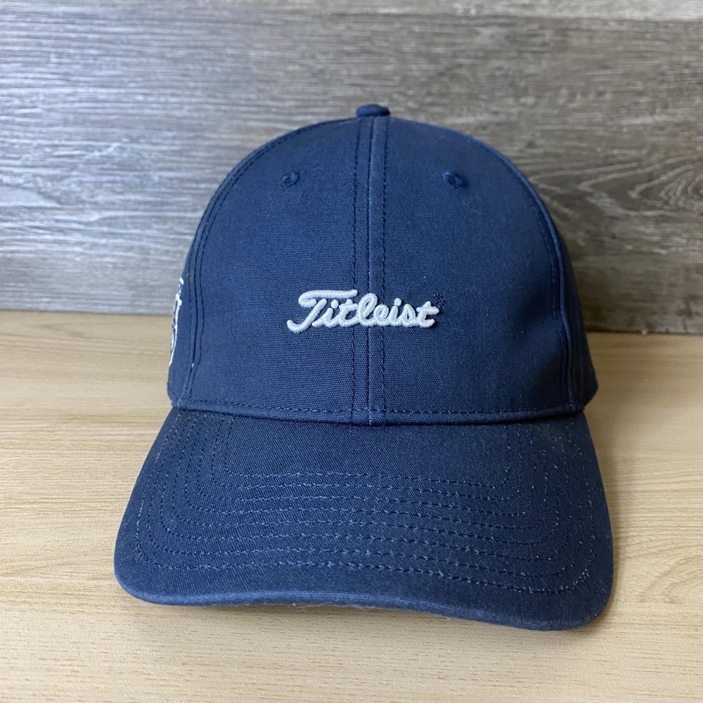 Titleist Hat Cap Strap Back Navy Blue EST 1914 Golf Embroidered Mens Athletic